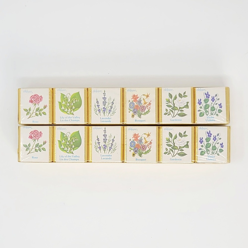 English Bath Cubes Lot of 2 Sets of 6 Scented Vintage Made‎ in England SEALED